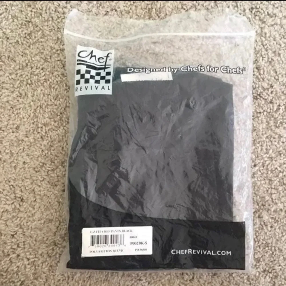 Black work pants NEW great for cooks chefs catering restaurant workers - Picture 4 of 4